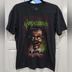 Goosebumps Night of the living dummy grey tshirt women's size Large
